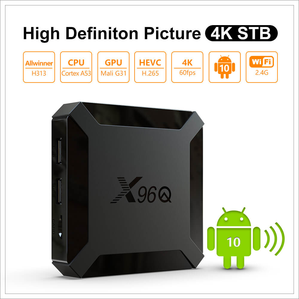 China-Make X96Q Allwinner H313 android tv box: Entertainment Delight