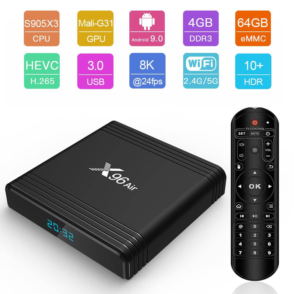 X96 Air Amlogic S905X3 IPTV box: China-Made Entertainment Marvels