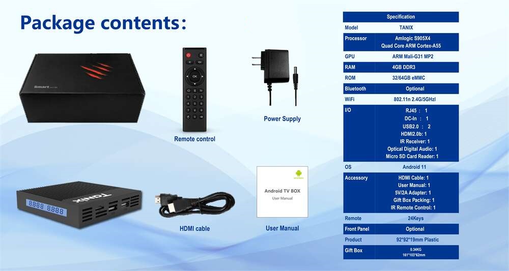 Tanix X4 amlogic S905X4 streaming player: from China Source Manufacturer